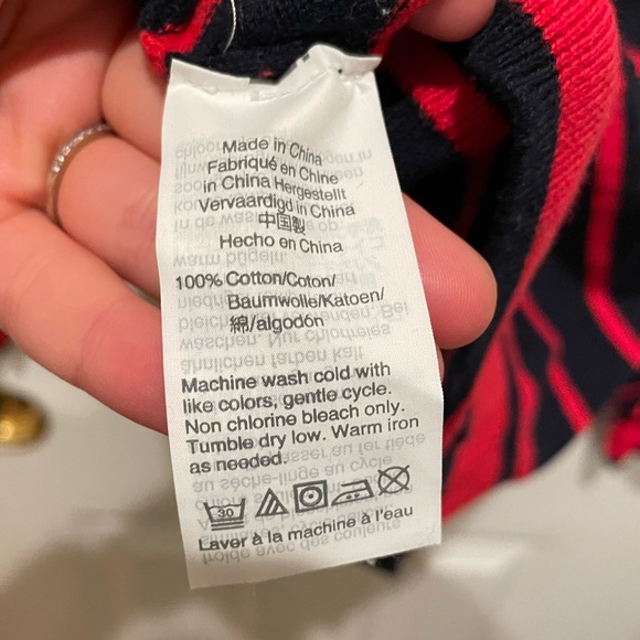 Jcrew mercantile red and black striped sweater size XS - Picture 3 of 5